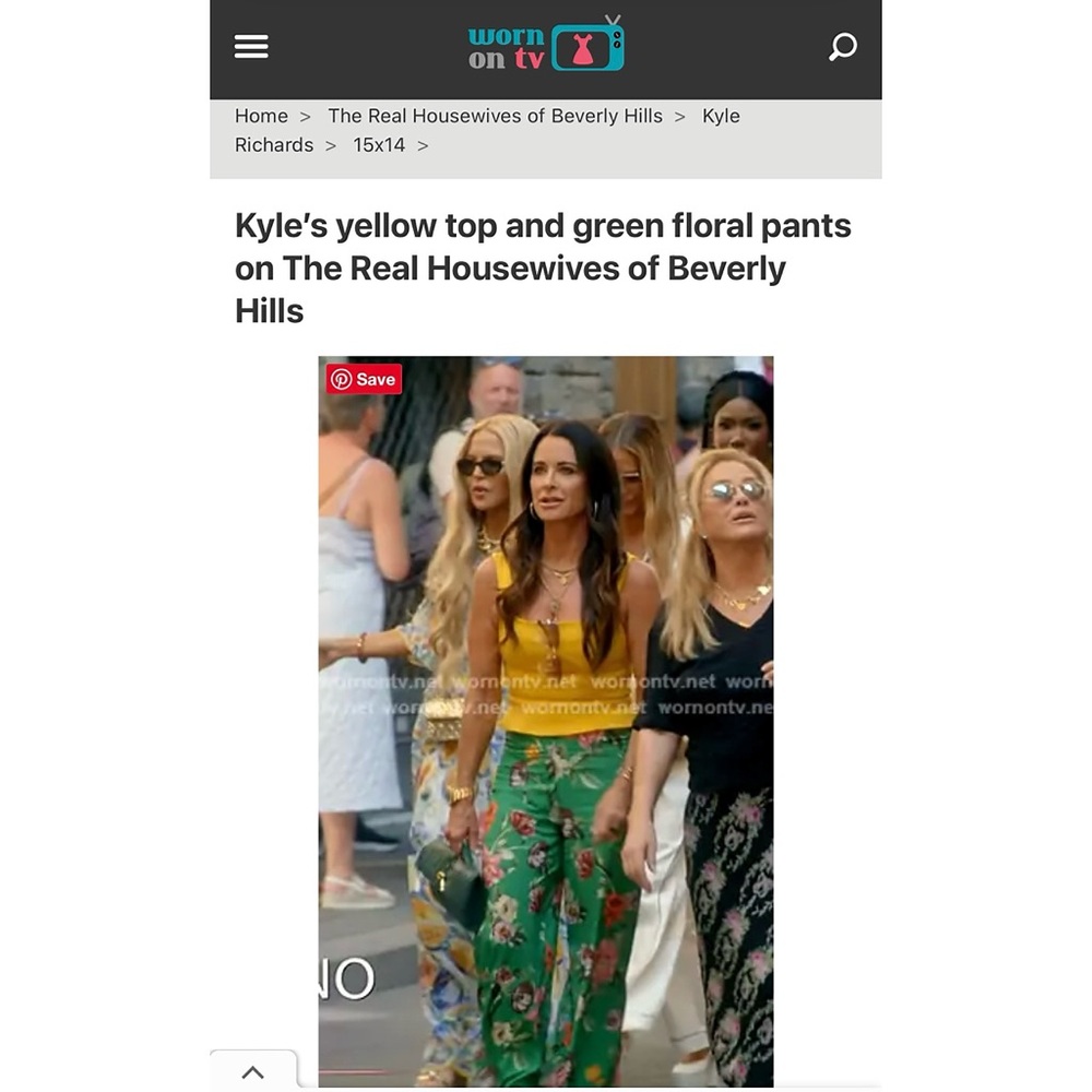 Alice + Olivia Vera Yellow Cropped Tank Top - Picture 6 of 11
